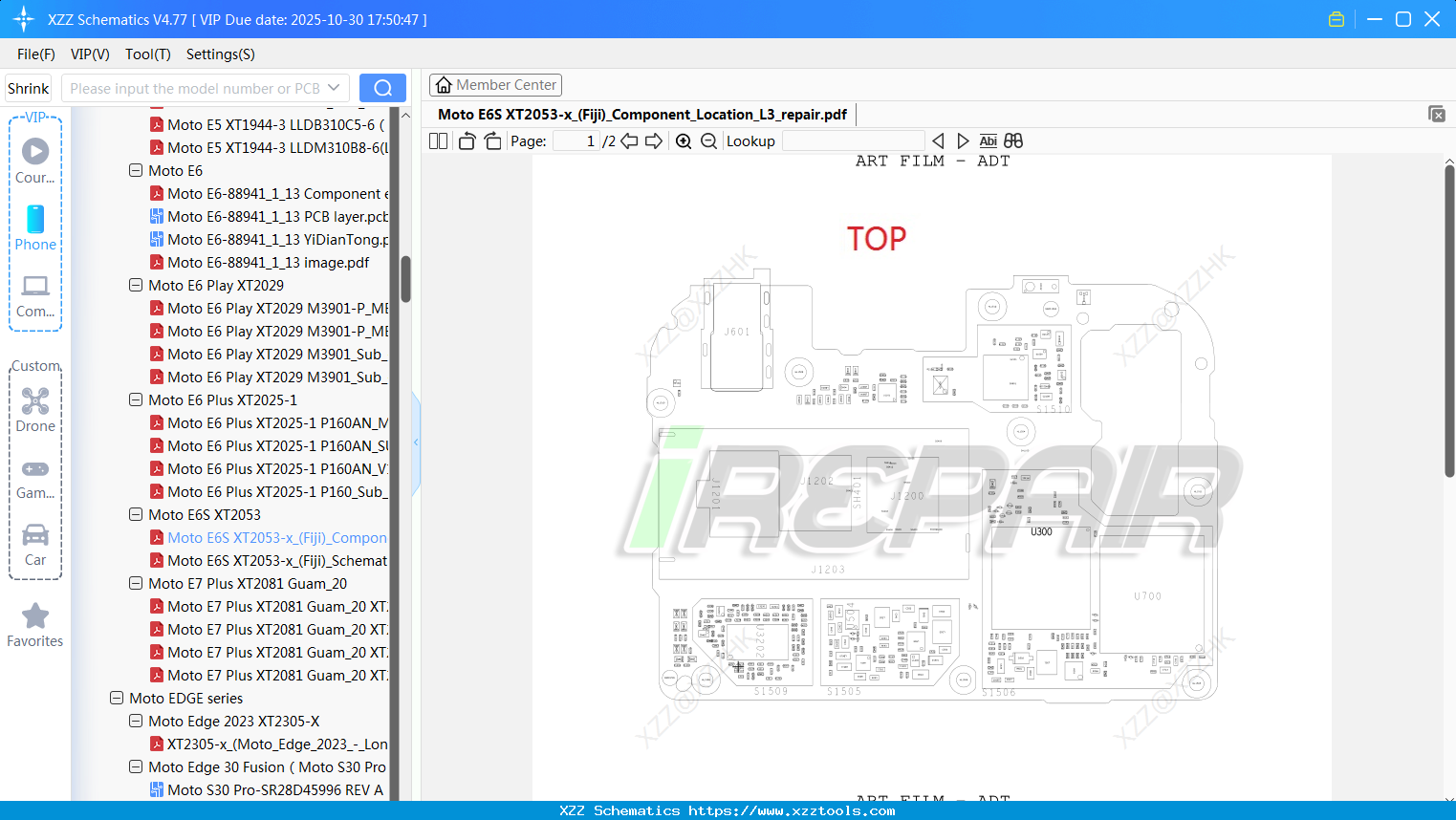 Motorola Moto E6S XT2053-x_(Fiji)_Component_Location_L3_repair